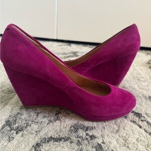 Aldo Fuchsia Wedge Shoes